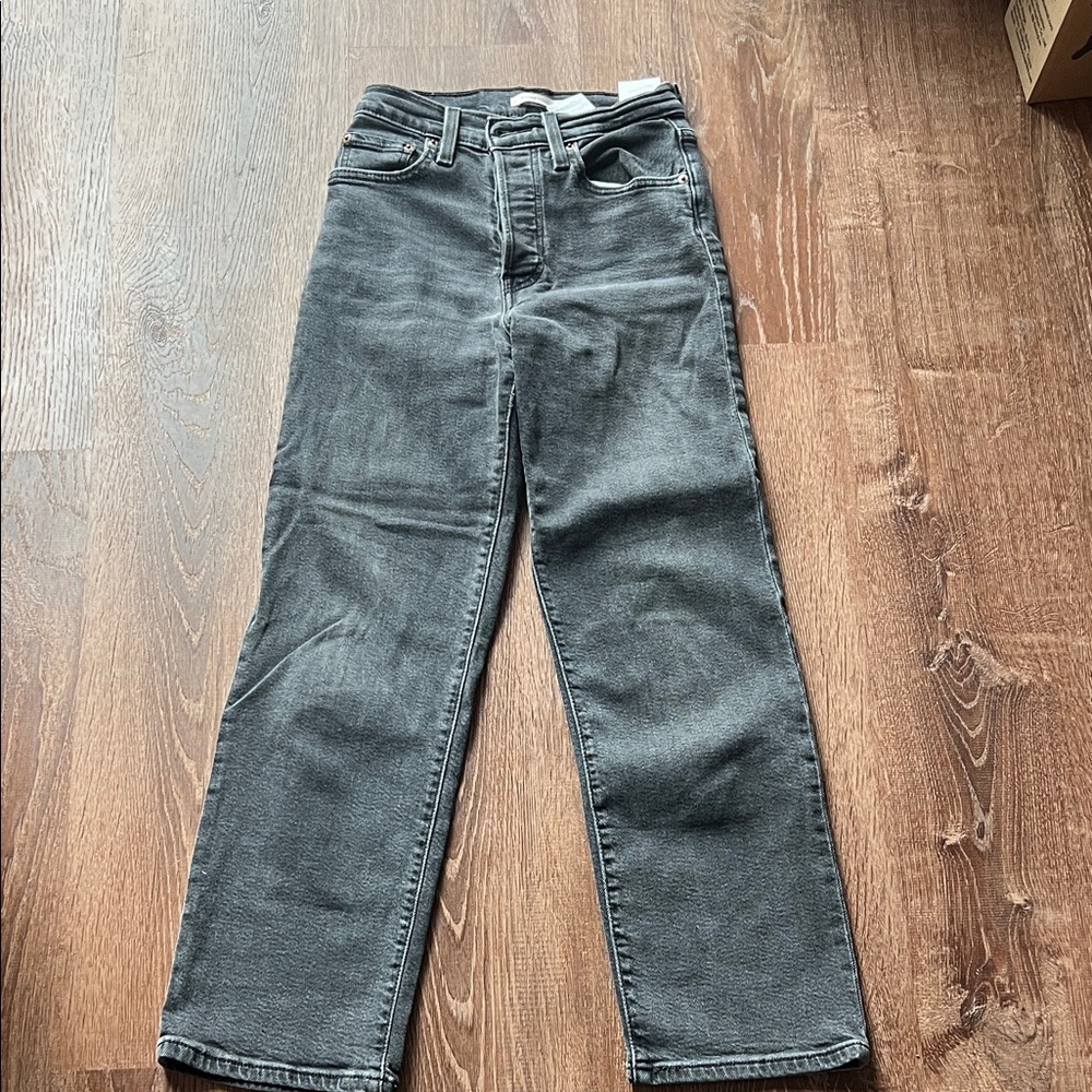 Levis ribcage straight Gray Denim Jeans 25